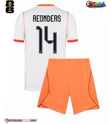Nizozemsko Tijjani Reijnders #14 Venkovní dres komplet pro Děti MS 2026 Krátkým Rukávem (+ Krátké kalhoty)